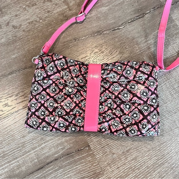 VERA BRADLEY Frill pink multicolor shoulder, crossbody bag, handbag, pur… - Picture 3 of 9